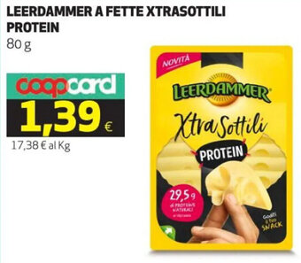 Ipercoop LEERDAMMER A FETTE XTRASOTTILI PROTEIN 80 g offerta
