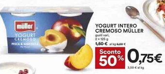 Coop YOGURT INTERO CREMOSO MÜLLER gusti vari 2 x 125 g offerta