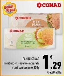 Conad Margherita Conad panini offerta
