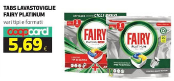 Ipercoop TABS LAVASTOVIGLIE FAIRY PLATINUM offerta
