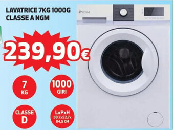 Ipercoop LAVATRICE 7KG 1000G NOM CLASSE A NGM offerta