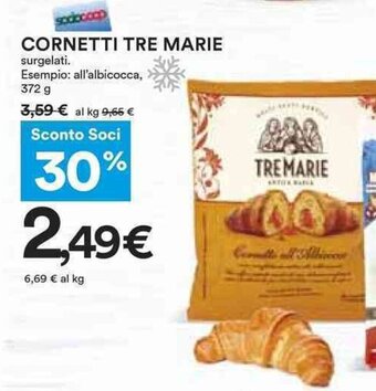 Coop CORNETTI TRE MARIE 372 g offerta