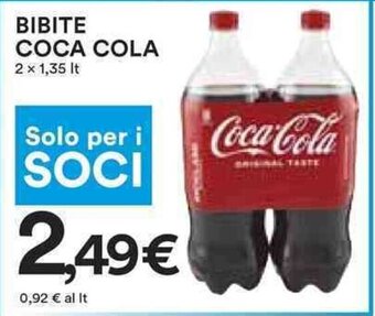 Coop BIBITE COCA COLA 2 x 1,35 lt. offerta