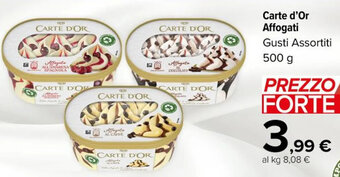 Carrefour Express Carte d'Or Affogati Gusti Assortiti 500 g offerta
