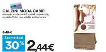 Coop CALZINI MODA CABIFI offerta