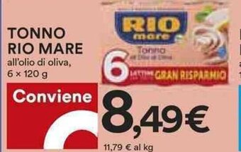 Coop TONNO RIO MARE all'olio di oliva 6 x 120 g offerta