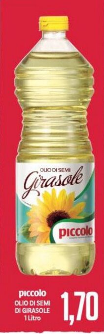 Supermercati Piccolo piccolo OLIO DI SEMI DI GIRASOLE 1 Litro offerta