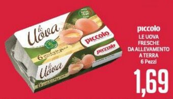 Supermercati Piccolo piccolo LE UOVA FRESCHE DA ALLEVAMENTO A TERRA 6 Pezzi offerta