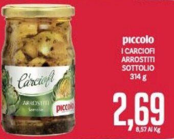 Supermercati Piccolo piccolo ARROSTITI SOTTOLIO 314 g offerta