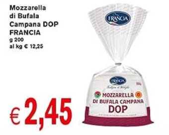 Mozzarella di Bufala Campana DOP FRANCIA g 200