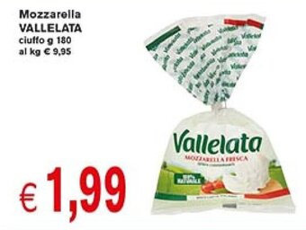 èccoMI Mozzarella VALLELATA ciuffo g 180 offerta