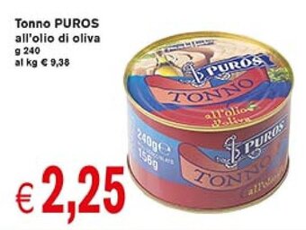 èccoMI Tonno PUROS all'olio di oliva g 240 offerta