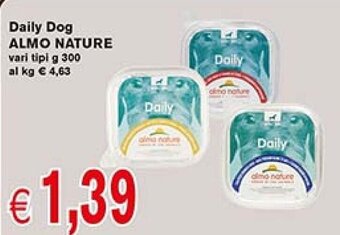 èccoMI Daily Dog ALMO NATURE vari tipi g 300 offerta
