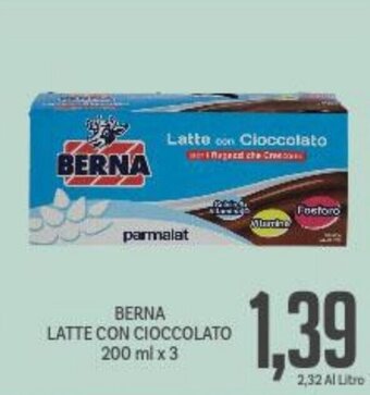Supermercati Piccolo BERNA LATTE CON CIOCCOLATO 200 ml x 3 offerta