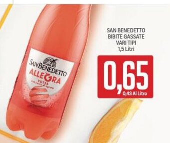 Supermercati Piccolo SAN BENEDETTO BIBITE GASSATE VARI TIPI 1,5 Litri offerta