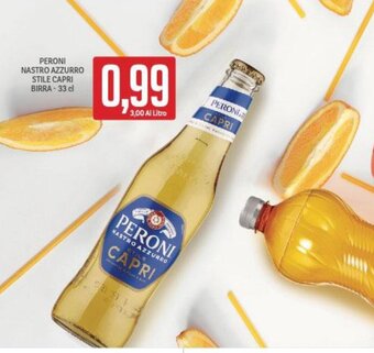 Supermercati Piccolo PERONI NASTRO AZZURRO STILE CAPRI BIRRA-33 cl offerta