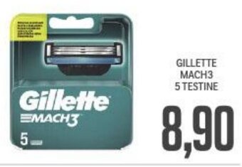 Supermercati Piccolo GILLETTE MACH3 5 TESTINE offerta