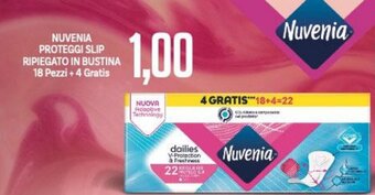 Supermercati Piccolo NUVENIA PROTEGGI SLIP RIPIEGATO IN BUSTINA 18 Pezzi + 4 Gratis offerta