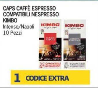 Supermercati Piccolo CAPS CAFFÈ ESPRESSO COMPATIBILI NESPRESSO KIMBO Intenso/Napoli 10 Pezzi offerta