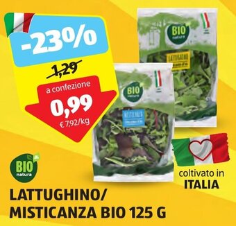 ALDI BIO natura LATTUGHINO/ MISTICANZA BIO 125 G offerta