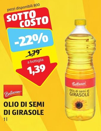 Bellasan OLIO DI SEMI DI GIRASOLE 1 l
