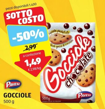 ALDI PAVESI GOCCIOLE 500 g offerta