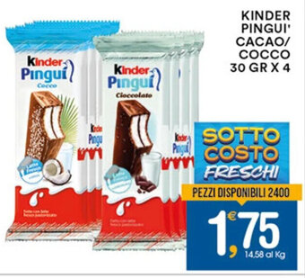 KINDER PINGUI' CACAO/ COCCO 30 GR X 4