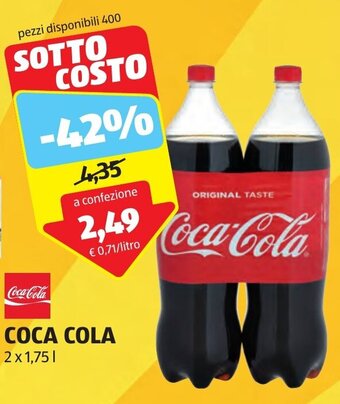 ALDI COCA COLA 2 x 1,75 l offerta