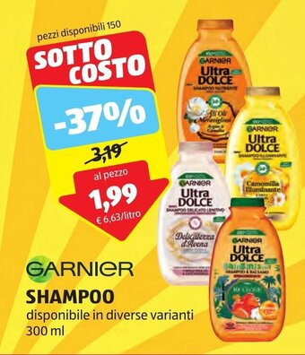 ALDI GARNIER SHAMPOO 300 ml offerta