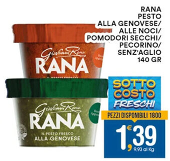 Gecop RANA PESTO ALLA GENOVESE/ ALLE NOCI/ POMODORI SECCHI/ PECORINO/ SENZ'AGLIO 140 GR offerta
