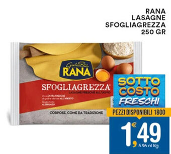 Gecop RANA LASAGNE SFOGLIAGREZZA 250 GR offerta