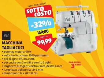 ALDI EASY HOME MACCHINA TAGLIACUCI offerta