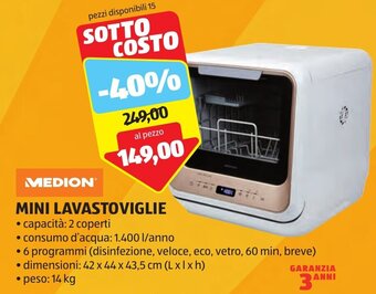 MEDION MINI LAVASTOVIGLIE