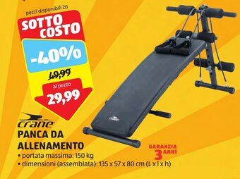 ALDI crane PANCA DA ALLENAMENTO offerta