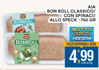Gecop AIA BON ROLL CLASSICO/ CON SPINACI/ ALLO SPECK-750 GR offerta