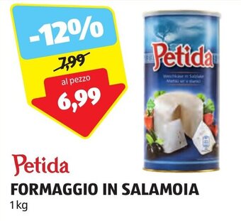 ALDI Petida FORMAGGIO IN SALAMOIA 1kg offerta