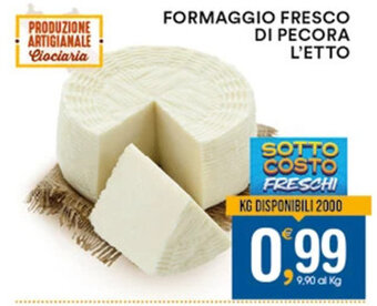 FORMAGGIO FRESCO DI PECORA L'ETTO