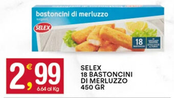 SELEX 18 BASTONCINI DI MERLUZZO 450 GR