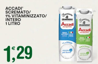 ACCADI' SCREMATO/ 1% VITAMINIZZATO/ INTERO 1 LITRO
