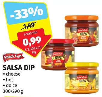 ALDI Snack Fun SALSA DIP 300/290 g offerta