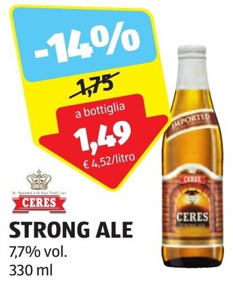 ALDI CERES STRONG ALE 330 ml offerta