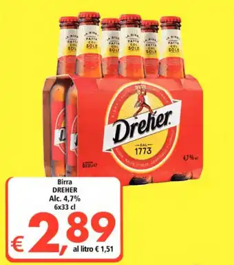 Alter Discount Dreher Birra Alc. 4,7% 6x33cl offerta