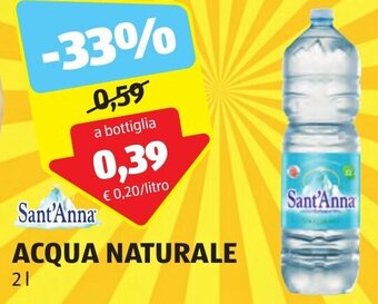 ALDI Sant'Anna ACQUA NATURALE 2 l offerta