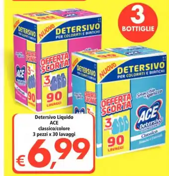Alter Discount Ace Detersivo Liquido 3 pezzi x 30 lavaggi offerta