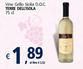 Alter Discount Terre Dell'Isola Vino Grillo Sicilia D.O.C. 75cl offerta