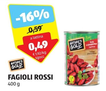 NATURE'S GOLD FAGIOLI ROSSI 400 g
