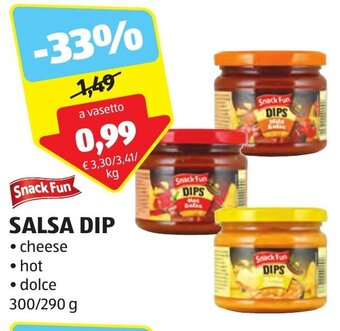 ALDI Snack Fun SALSA DIP 300/290 g offerta