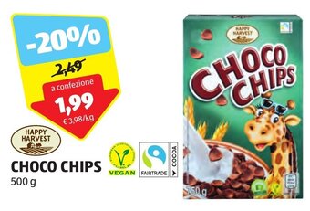 ALDI HAPPY HARVEST CHOCO CHIPS 500 g offerta