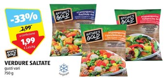 ALDI NATURE'S GOLD VERDURE SALTATE gusti vari 750 g offerta
