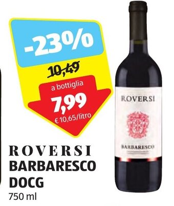 ALDI ROVERSI BARBARESCO DOCG 750 ml offerta